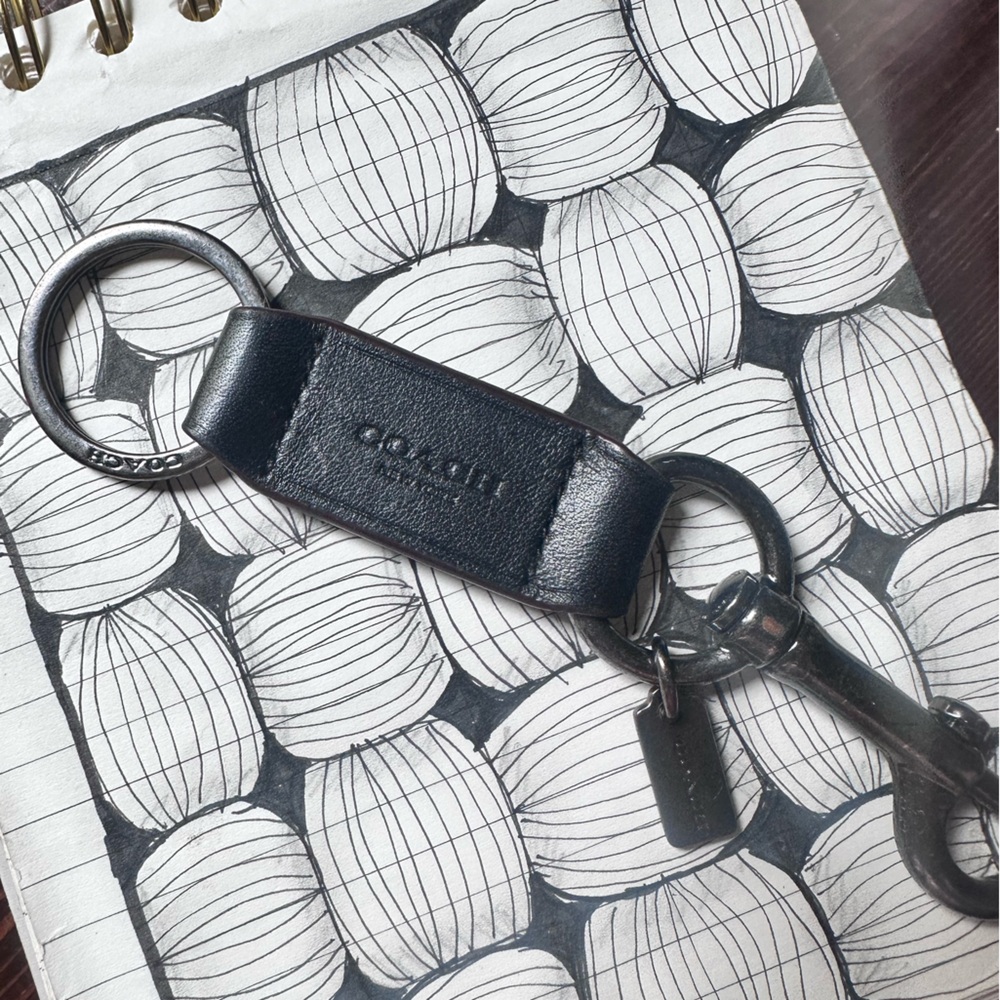 Coach Key Chain Ring w/ Valet Clip